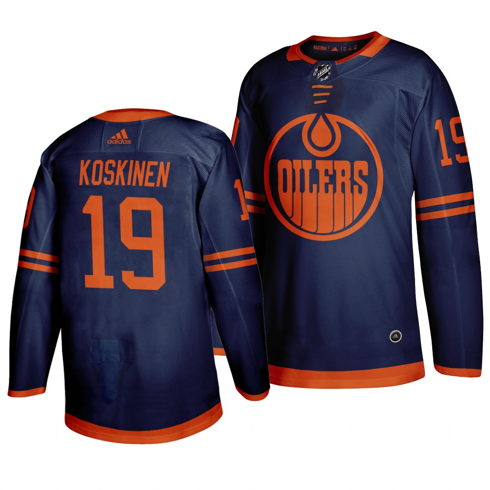 Edmonton Oilers #19 Mikko Koskinen Blue 2019-20 Third Alternate Jersey