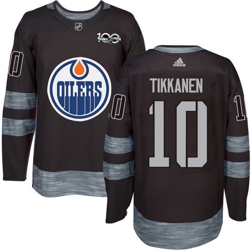 Adidas Oilers #10 Esa Tikkanen Black 1917-2017 100th Anniversary Stitched NHL Jersey