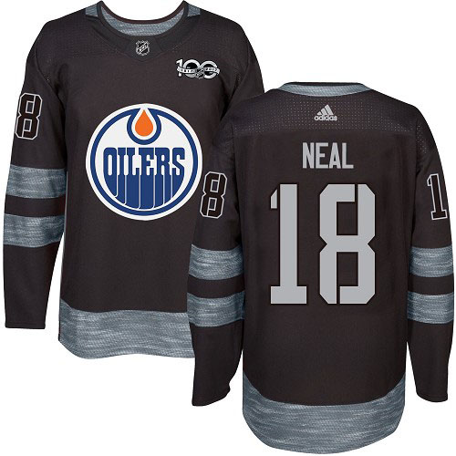 Adidas Oilers #18 James Neal Black 1917-2017 100th Anniversary Stitched NHL Jersey