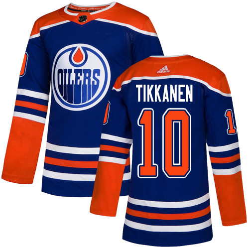 Adidas Oilers #10 Esa Tikkanen Royal Blue Alternate Authentic Stitched NHL Jersey