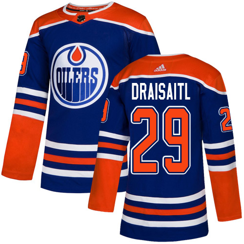 Adidas Oilers #29 Leon Draisaitl Royal Alternate Authentic Stitched NHL Jersey