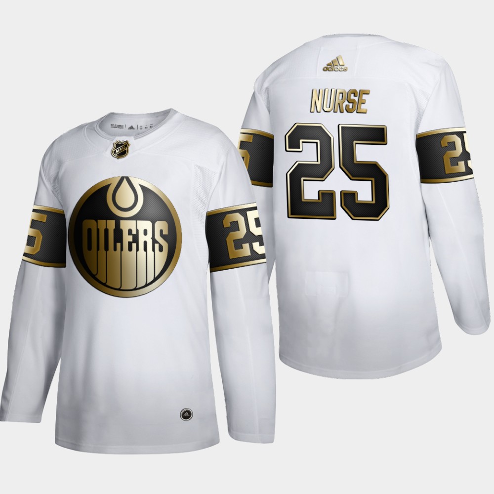Edmonton Oilers #25 Darnell Nurse Men's Adidas White Golden Edition Limited Stitched NHL Jersey