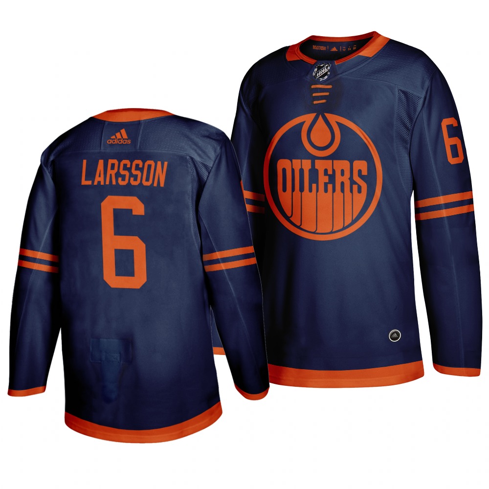 Edmonton Oilers #6 Adam Larsson Blue 2019-20 Third Alternate Jersey