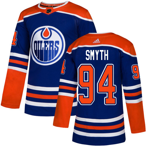 Adidas Oilers #94 Ryan Smyth Royal Blue Alternate Authentic Stitched NHL Jersey