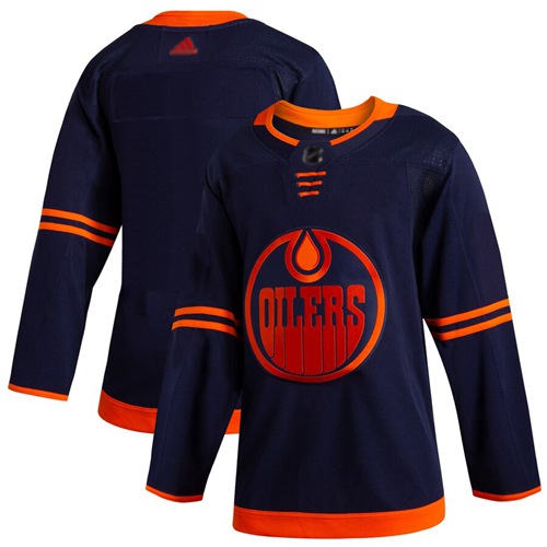 Adidas Oilers Blank Navy Alternate Authentic Stitched NHL Jersey