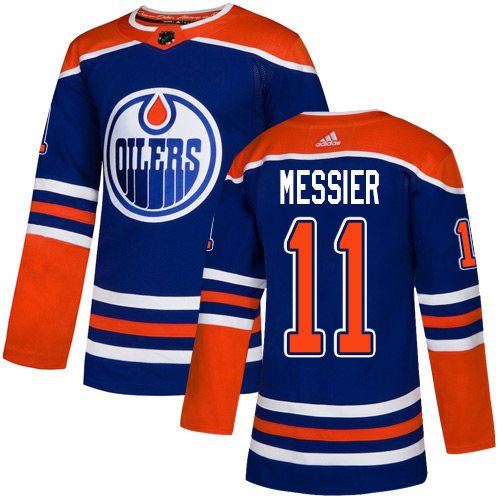 Adidas Oilers #11 Mark Messier Royal Blue Alternate Authentic Stitched NHL Jersey