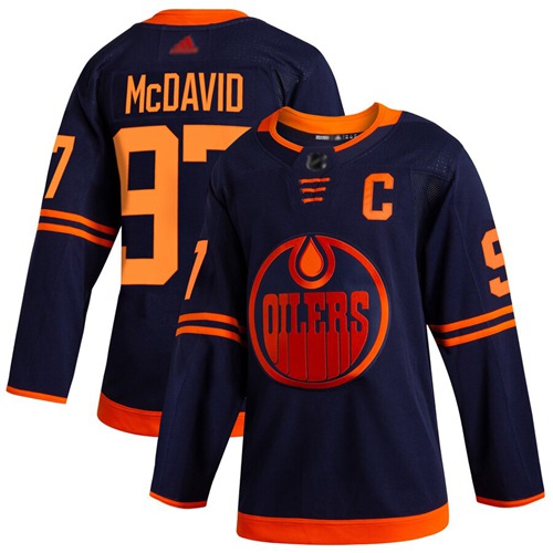Adidas Oilers #97 Connor McDavid Navy Alternate Authentic Stitched NHL Jersey