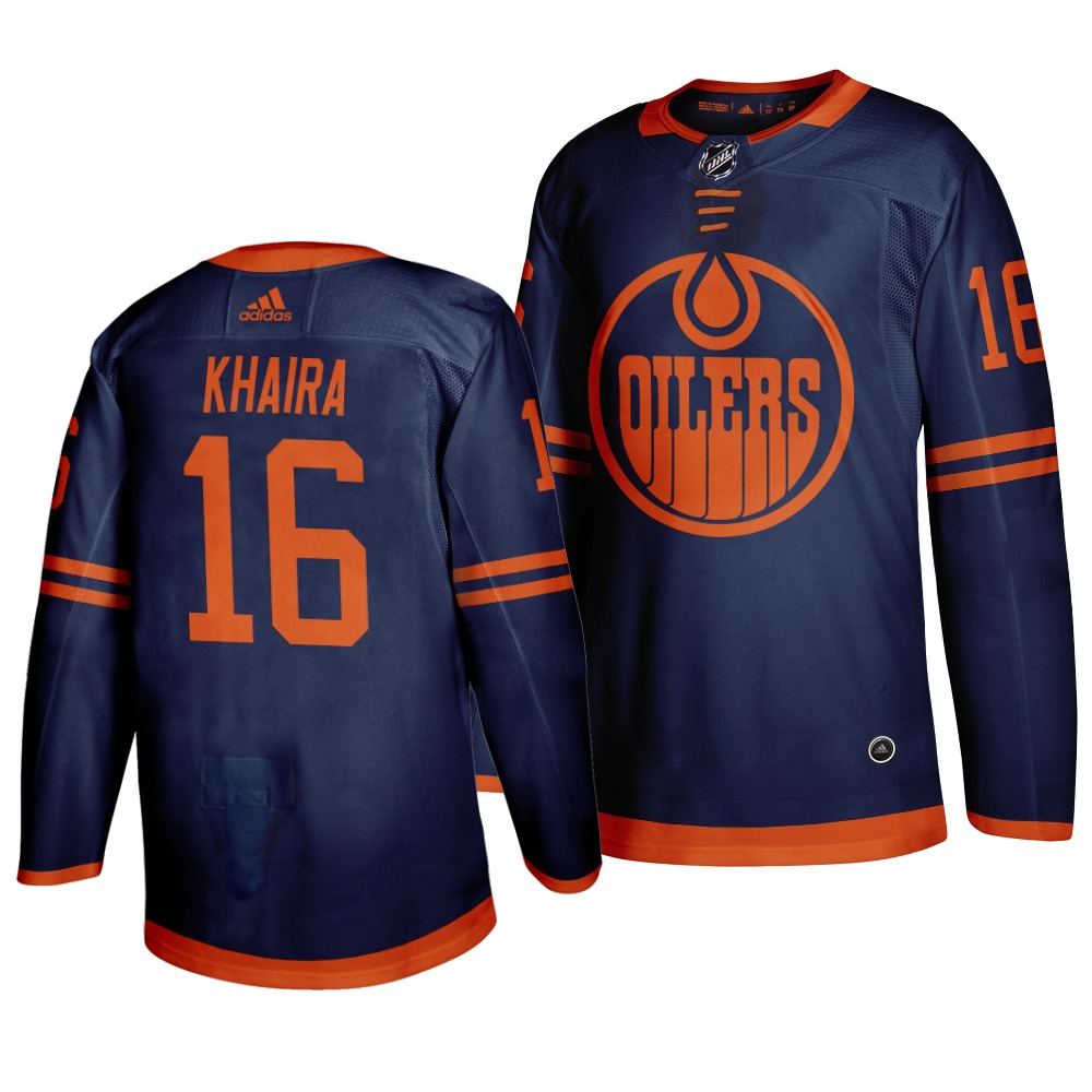 Edmonton Oilers #16 Jujhar Khaira Blue 2019-20 Third Alternate Jersey