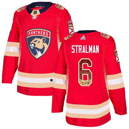 Adidas Panthers #6 Anton Stralman Red Home Authentic Drift Fashion Stitched NHL Jersey