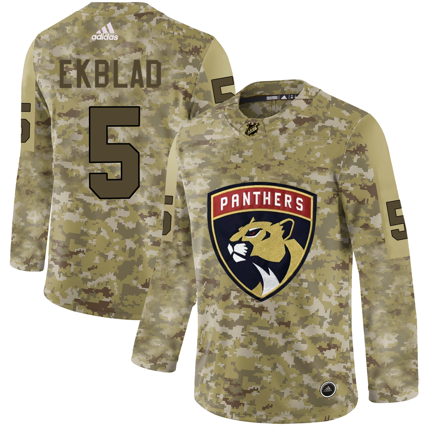 Adidas Panthers #5 Aaron Ekblad Camo Authentic Stitched NHL Jersey