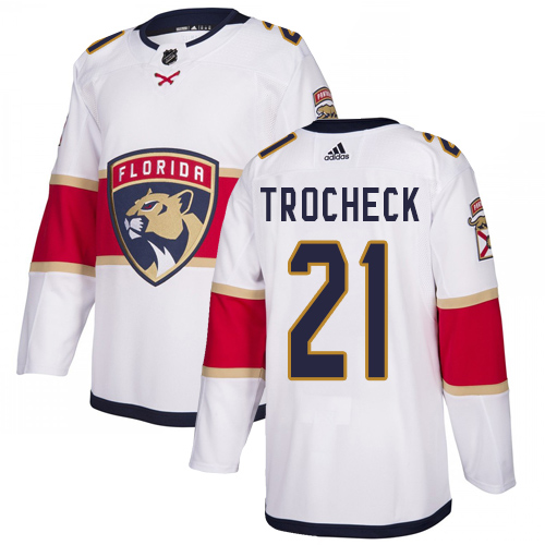 Adidas Panthers #21 Vincent Trocheck White Road Authentic Stitched NHL Jersey