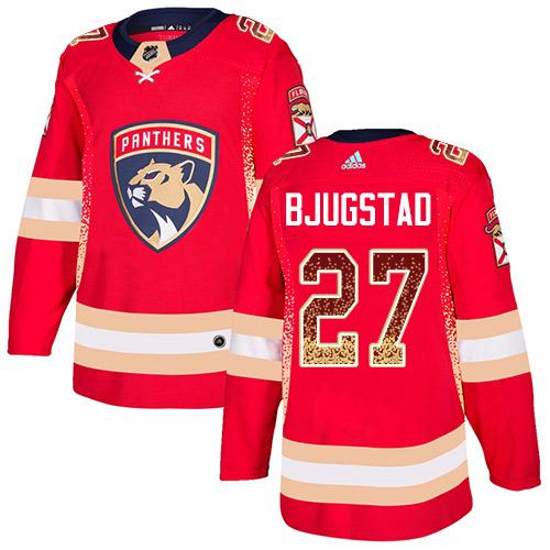 Adidas Panthers #27 Nick Bjugstad Red Home Authentic Drift Fashion Stitched NHL Jersey