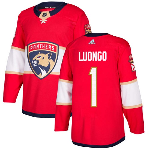 Adidas Panthers #1 Roberto Luongo Red Home Authentic Stitched NHL Jersey