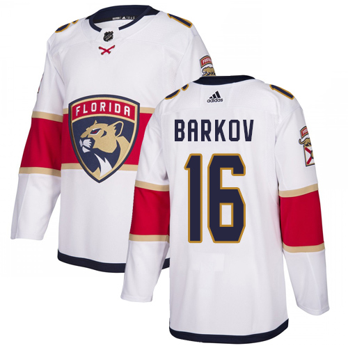 Adidas Panthers #16 Aleksander Barkov White Road Authentic Stitched NHL Jersey