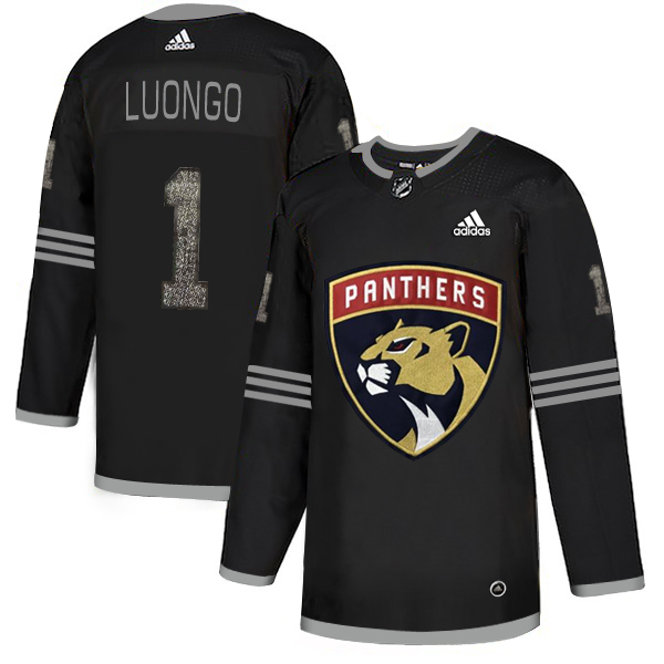 Adidas Panthers #1 Roberto Luongo Black Authentic Classic Stitched NHL Jersey