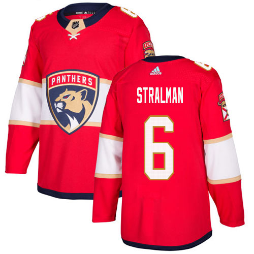 Adidas Panthers #6 Anton Stralman Red Home Authentic Stitched NHL Jersey