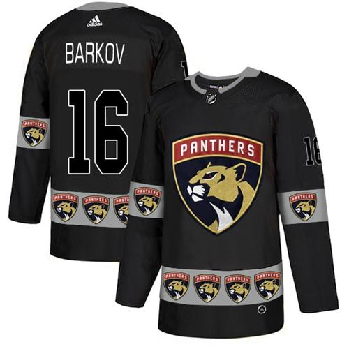 Adidas Panthers #16 Aleksander Barkov Black Authentic Team Logo Fashion Stitched NHL Jersey