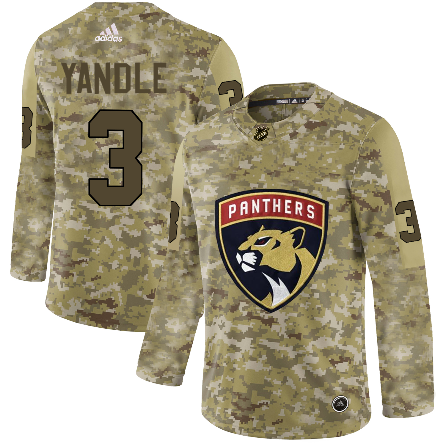 Adidas Panthers #3 Keith Yandle Camo Authentic Stitched NHL Jersey