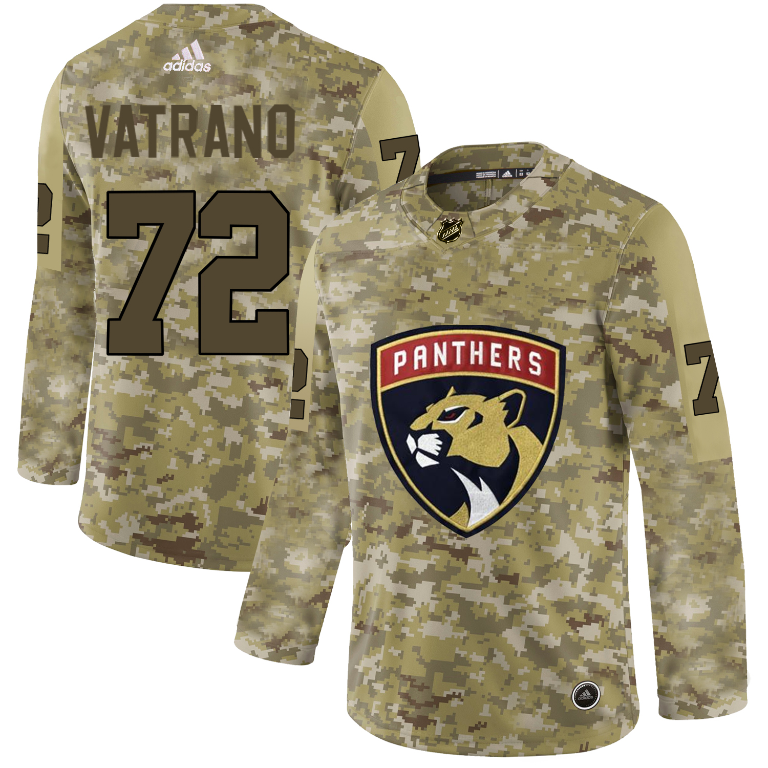 Adidas Panthers #72 Frank Vatrano Camo Authentic Stitched NHL Jersey
