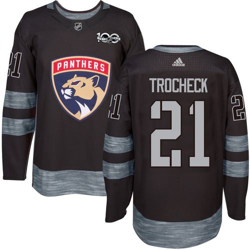 Adidas Panthers #21 Vincent Trocheck Black 1917-2017 100th Anniversary Stitched NHL Jersey