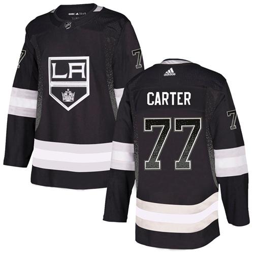 Adidas Kings #77 Jeff Carter Black Home Authentic Drift Fashion Stitched NHL Jersey