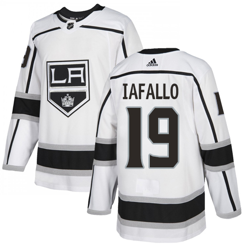 Adidas Kings #19 Alex Iafallo White Road Authentic Stitched NHL Jersey