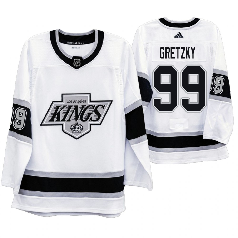 Los Angeles Kings #99 Wayne Gretzky Men's Adidas 2019-20 Heritage White Throwback 90s NHL Jersey