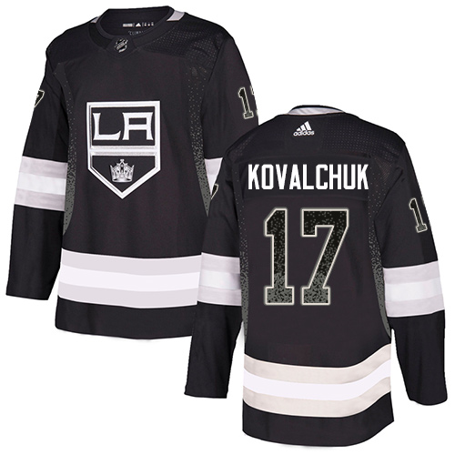 Adidas Kings #17 Ilya Kovalchuk Black Home Authentic Drift Fashion Stitched NHL Jersey