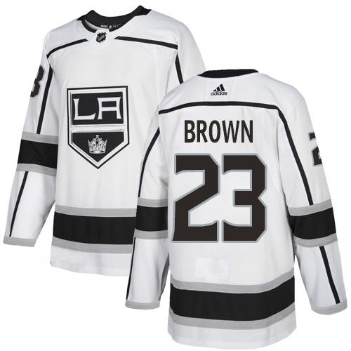 Adidas Kings #23 Dustin Brown White Road Authentic Stitched NHL Jersey
