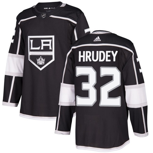 Adidas Kings #32 Kelly Hrudey Black Home Authentic Stitched NHL Jersey