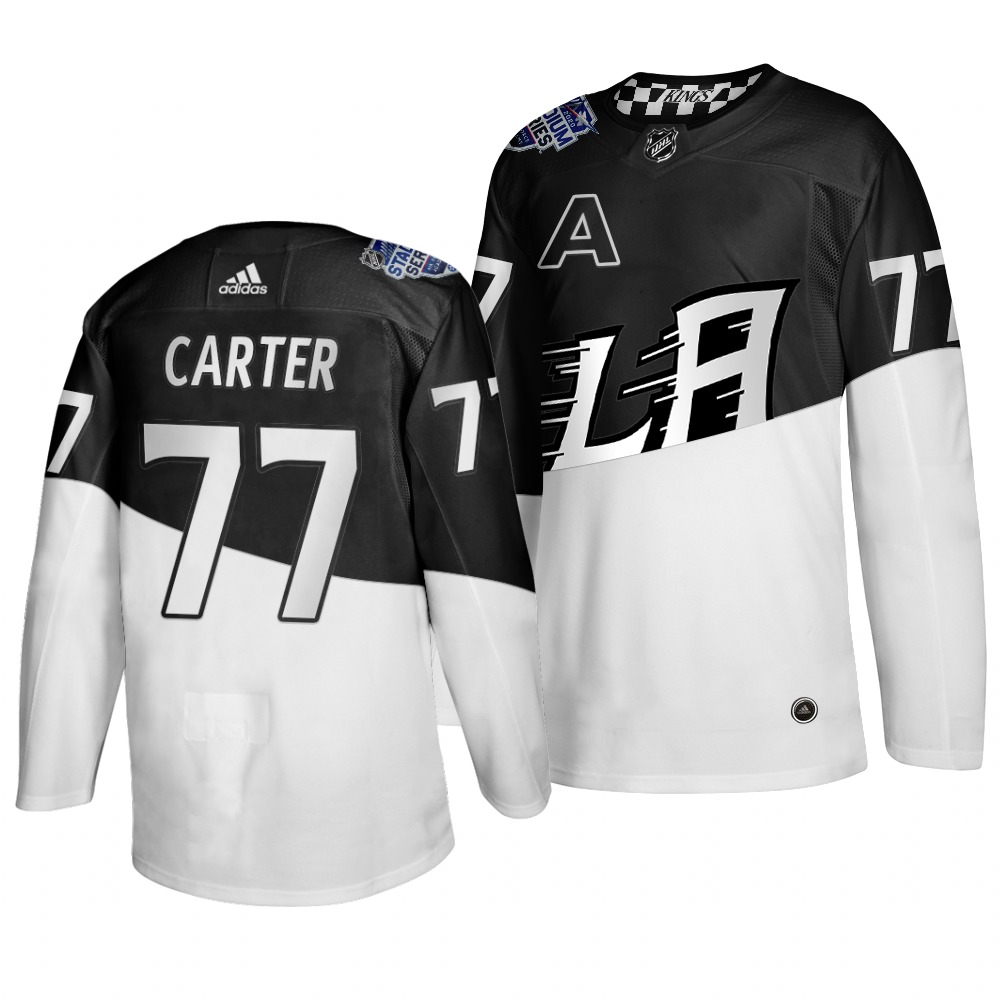 Adidas Los Angeles Kings #77 Jeff Carter Men's 2020 Stadium Series White Black Stitched NHL Jersey