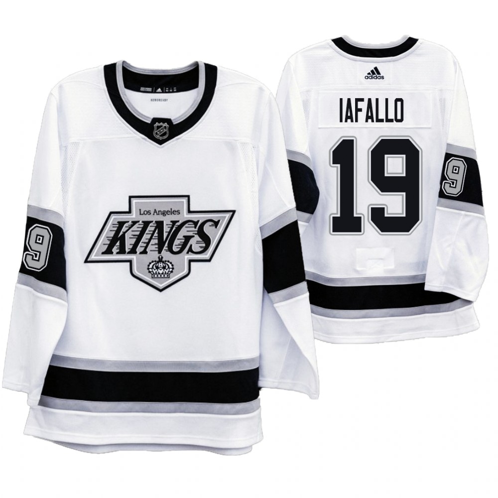 Los Angeles Kings #19 Alex Iafallo Men's Adidas 2019-20 Heritage White Throwback 90s NHL Jersey