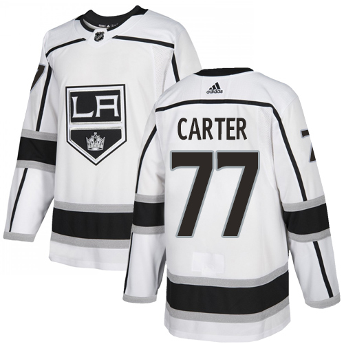 Adidas Kings #77 Jeff Carter White Road Authentic Stitched NHL Jersey