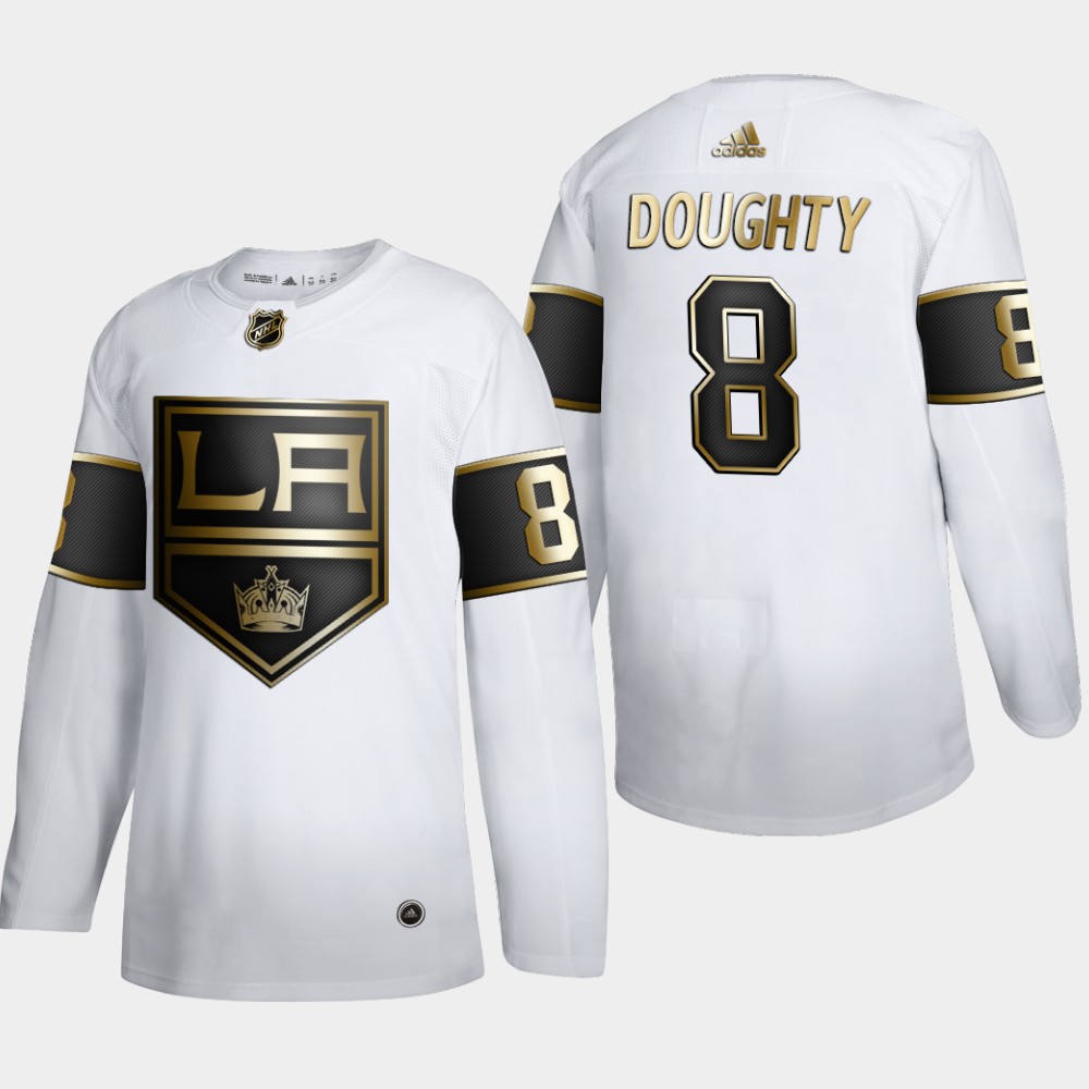 Los Angeles Kings #8 Drew Doughty Men's Adidas White Golden Edition Limited Stitched NHL Jersey