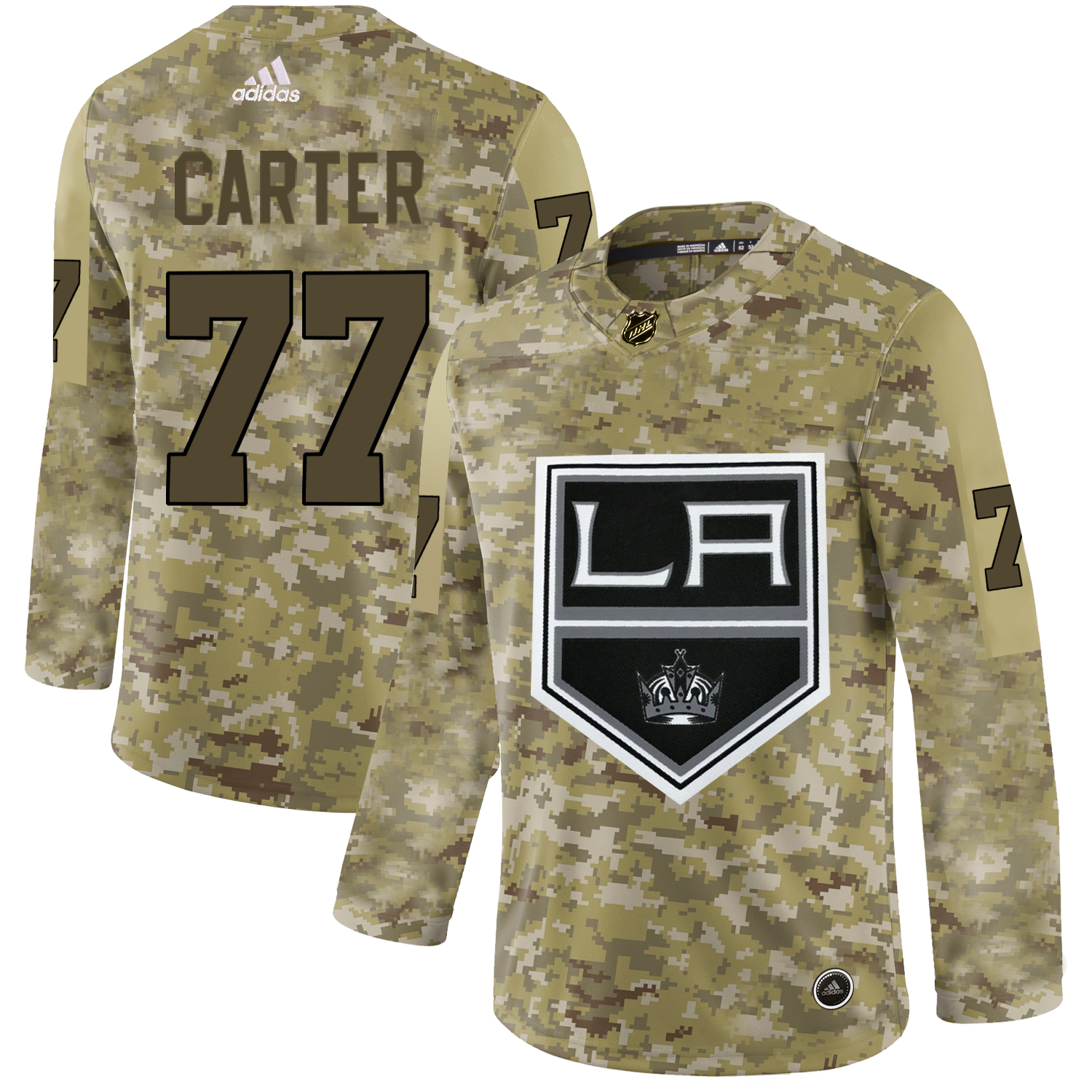 Adidas Kings #77 Jeff Carter Camo Authentic Stitched NHL Jersey