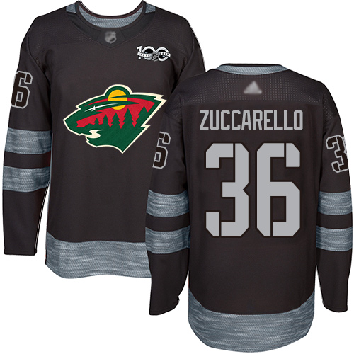 Adidas Wild #36 Mats Zuccarello Black 1917-2017 100th Anniversary Stitched NHL Jersey