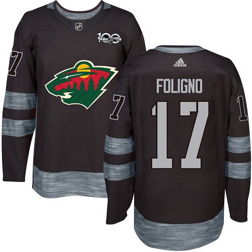 Adidas Wild #17 Marcus Foligno Black 1917-2017 100th Anniversary Stitched NHL Jersey