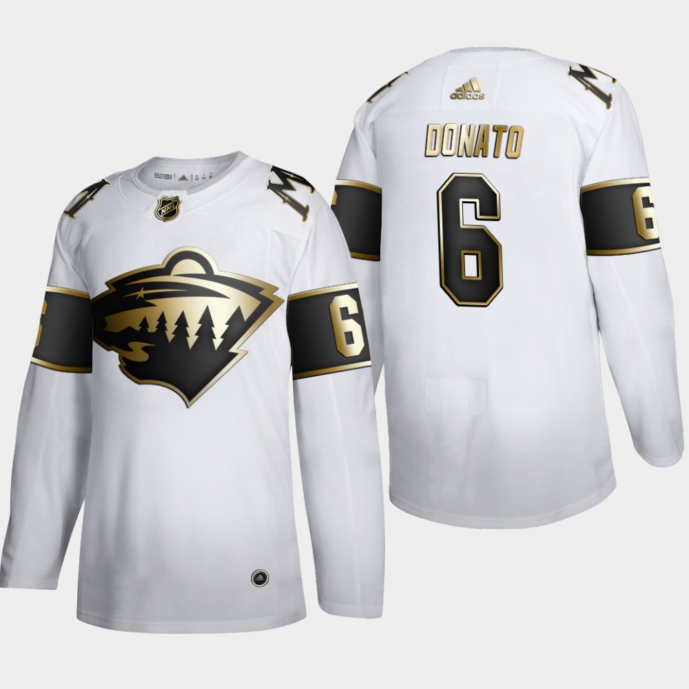 Minnesota Wild #6 Ryan Donato Men's Adidas White Golden Edition Limited Stitched NHL Jersey