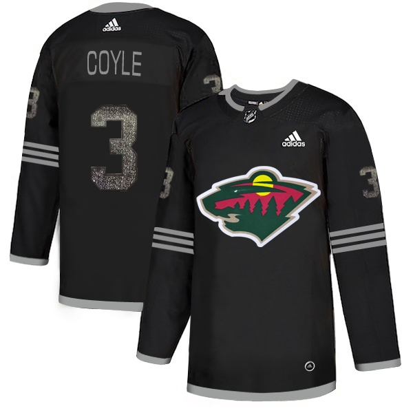 Adidas Wild #3 Charlie Coyle Black Authentic Classic Stitched NHL Jersey