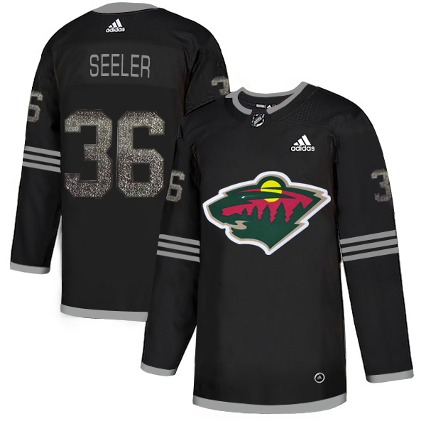 Adidas Wild #36 Nick Seeler Black Authentic Classic Stitched NHL Jersey