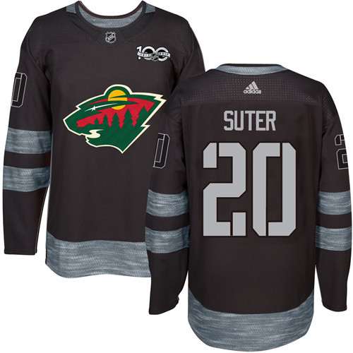 Adidas Wild #20 Ryan Suter Black 1917-2017 100th Anniversary Stitched NHL Jersey