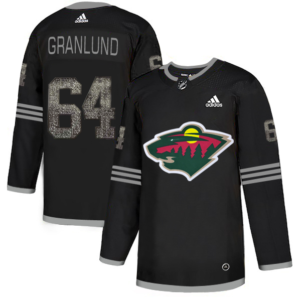 Adidas Wild #64 Mikael Granlund Black Authentic Classic Stitched NHL Jersey