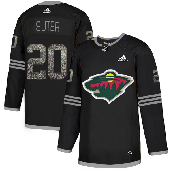 Adidas Wild #20 Ryan Suter Black Authentic Classic Stitched NHL Jersey