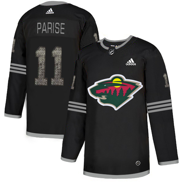 Adidas Wild #11 Zach Parise Black Authentic Classic Stitched NHL Jersey