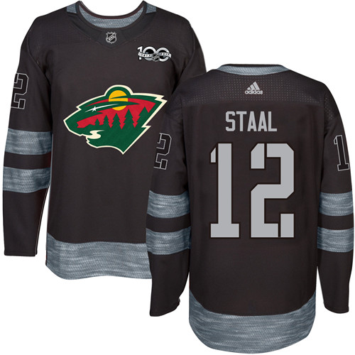 Adidas Wild #12 Eric Staal Black 1917-2017 100th Anniversary Stitched NHL Jersey