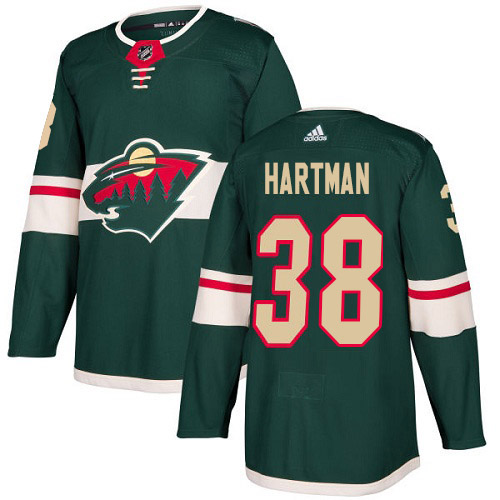 Adidas Wild #38 Ryan Hartman Green Home Authentic Stitched NHL Jersey
