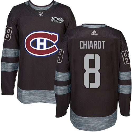 Adidas Canadiens #8 Ben Chiarot Black 1917-2017 100th Anniversary Stitched NHL Jersey