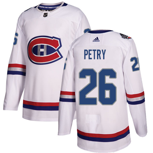 Adidas Canadiens #26 Jeff Petry White Authentic 2017 100 Classic Stitched NHL Jersey