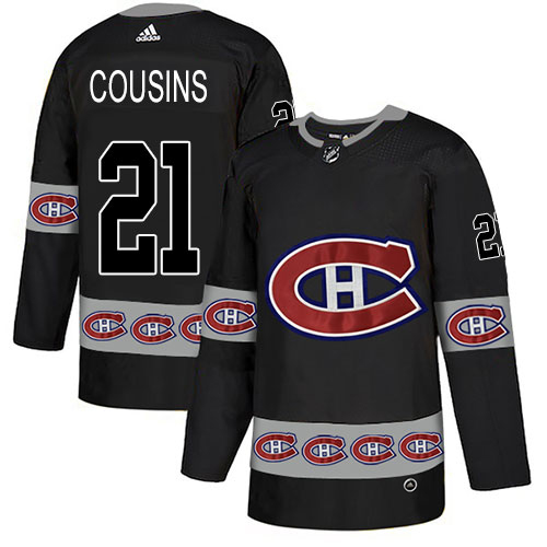 Adidas Canadiens #21 Nick Cousins Black Authentic Team Logo Fashion Stitched NHL Jersey