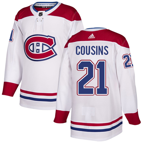 Adidas Canadiens #21 Nick Cousins White Road Authentic Stitched NHL Jersey